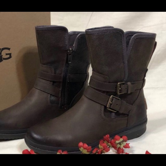 Ugg zip up brown leather boots size 7 - Picture 10 of 10